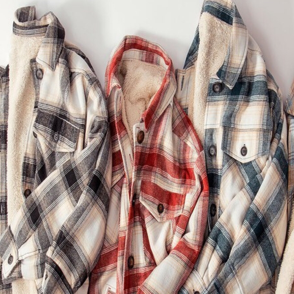 LAST ONE❗Cozy Chic Dark Teal Lined Plaid Flannel Oversized Shacket - Picture 9 of 14